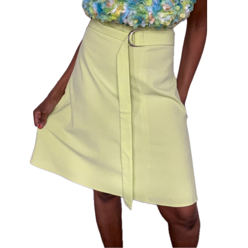 NINE WEST•SIZE: 16•LIGHT GREEN•A-LINE SWING MIDI SKIRT